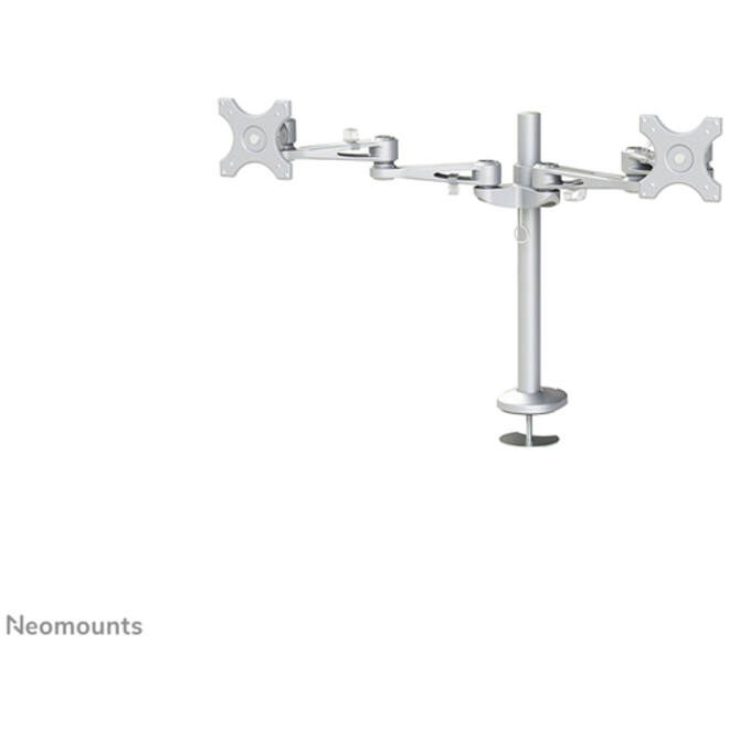 Monitorarm Neomounts D935DG 2x10-27" doorvoer zilvergrijs