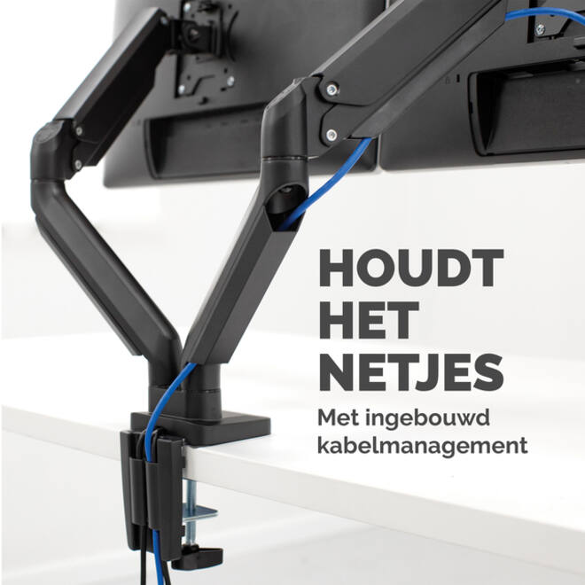 Monitorarm Fellowes Platinum Series dubbel horizontaal
