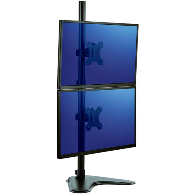 Monitorarm Fellowes Seasa dubbel verticaal vrijstaand zwart