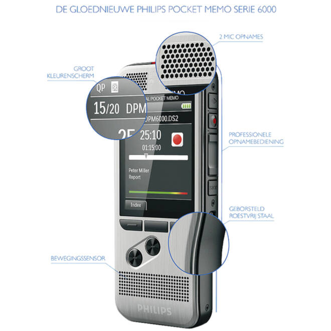 Dicteerapparaat Philips PocketMemo DPM6000