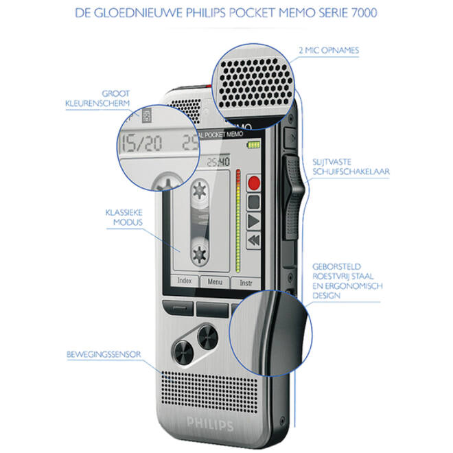 Dicteerapparaat Philips PocketMemo DPM7200