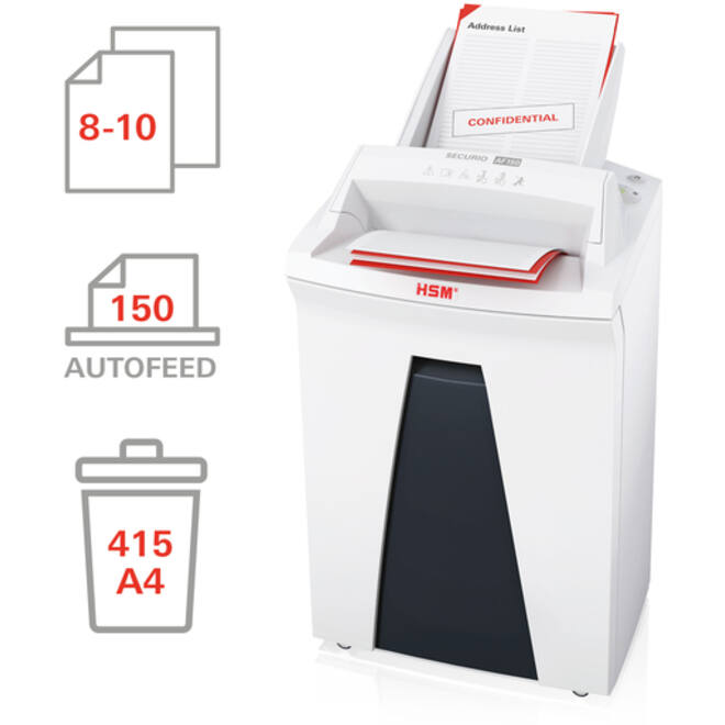 Papiervernietiger HSM Securio AF150 snippers 4,5x30mm