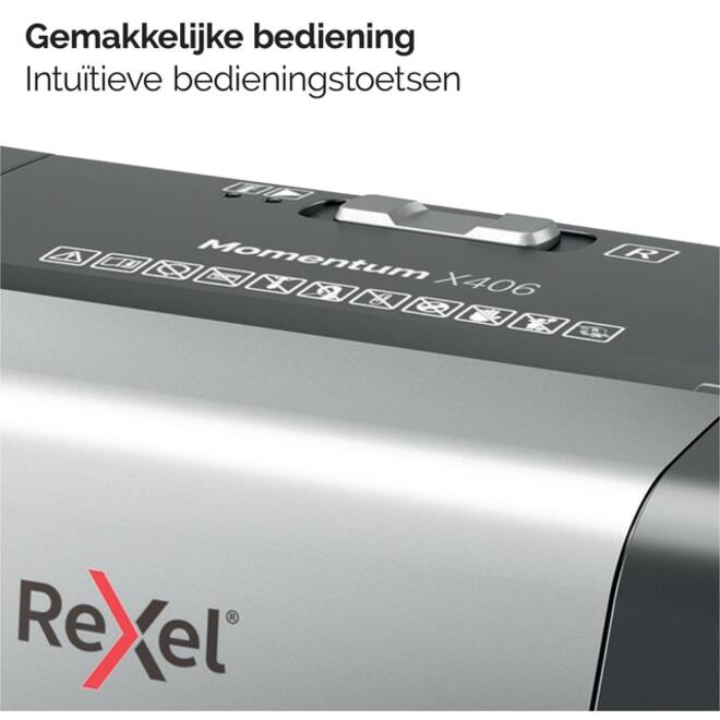 Papiervernietiger Rexel Momentum X406 snippers 4x28mm