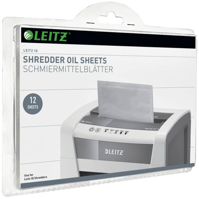 Olie voor papiervernietiger sheet Leitz IQ 12vel