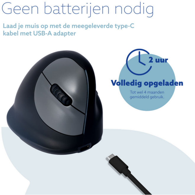 Muis R-Go Ergonomisch HE Break Wireless Rechts L