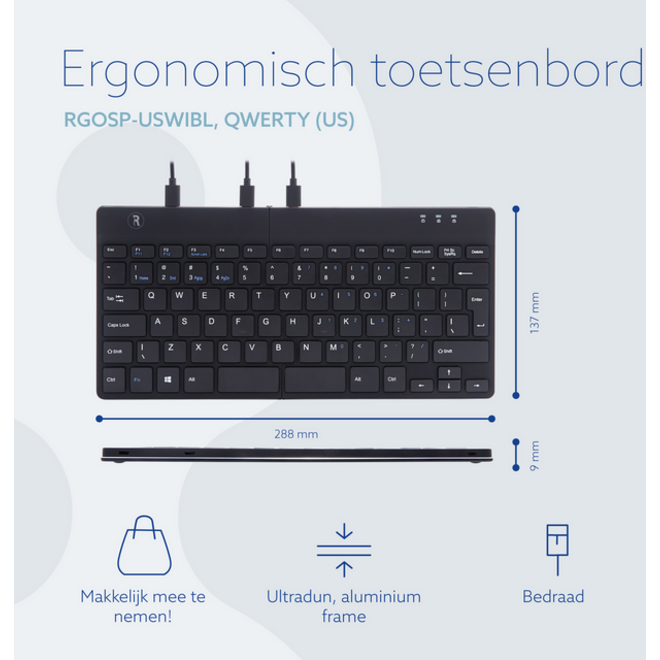 Toetsenbord R-Go Ergonomisch Split Break QWERTY
