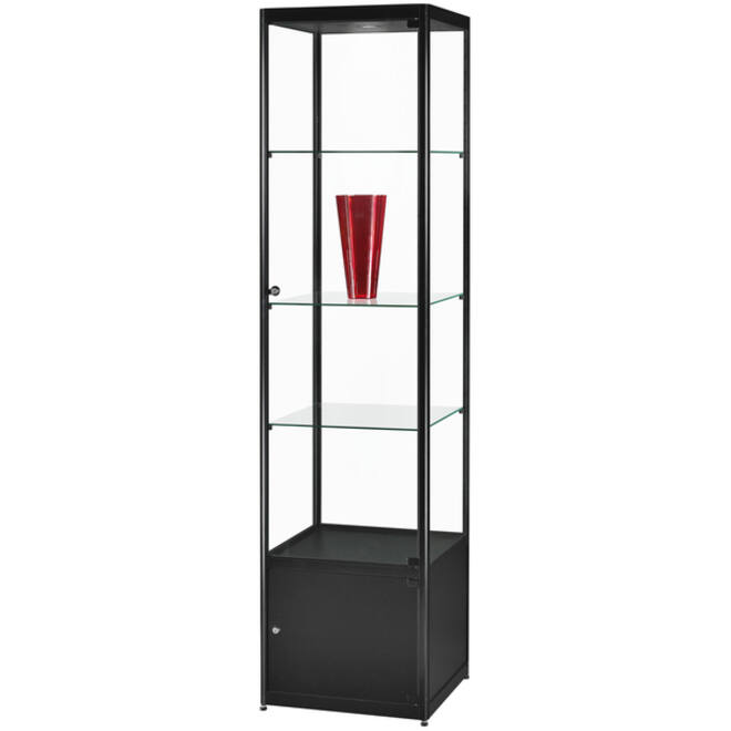 Vitrinekast SDB mpc-o-led zwart 500x500x2000mm