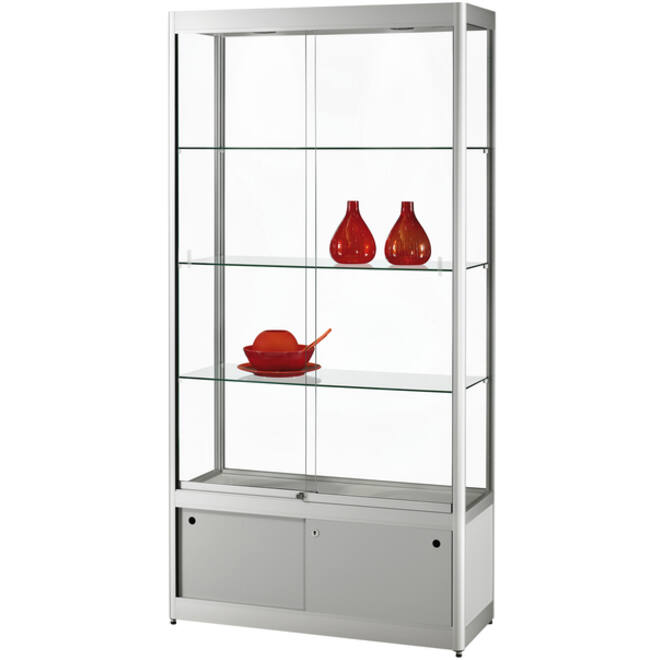 Vitrine SDB gpc-o-1000 led zilver 1000x400x2000mm