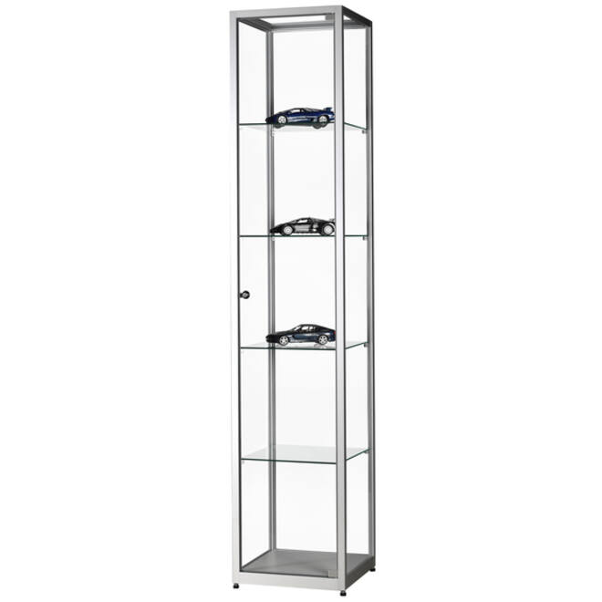 Vitrinekast SDB wms-h400 zilver 400x400x1984mm