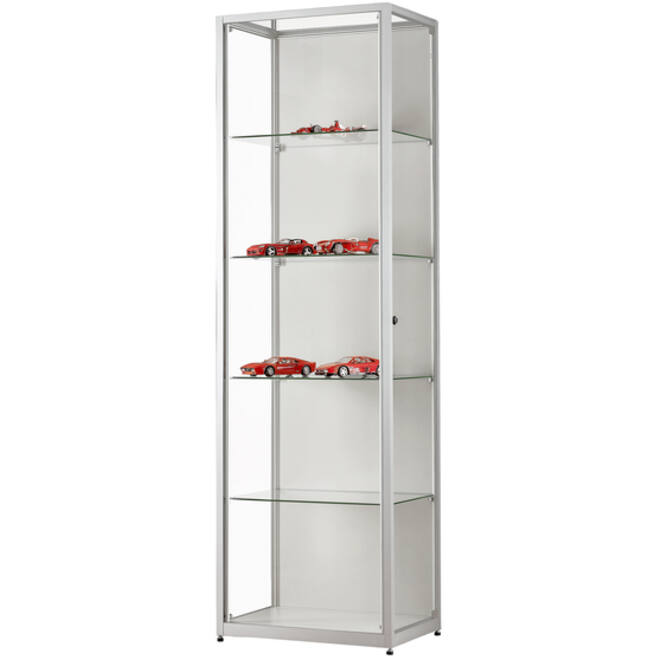 Vitrine SDB 111-600 zilver ledstrip 600x400x1984mm