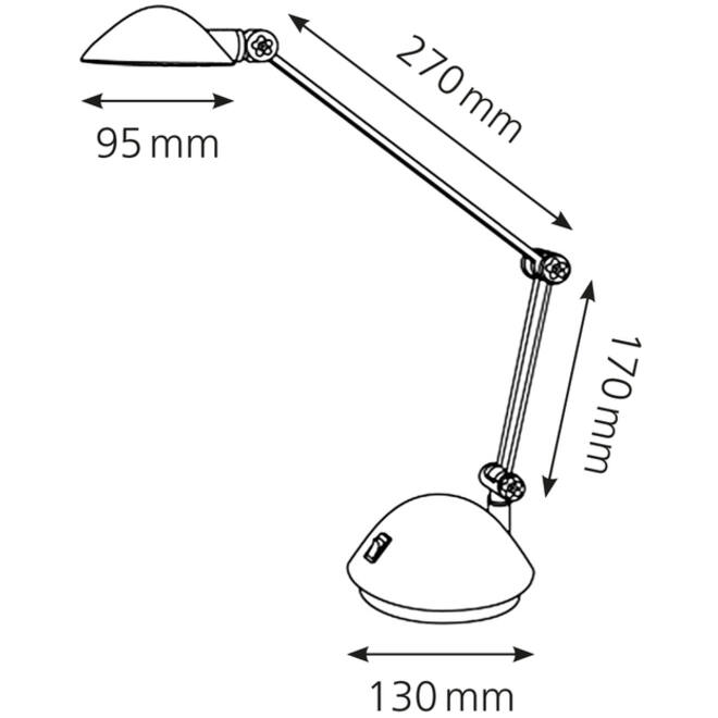 Bureaulamp Hansa led Space zilver