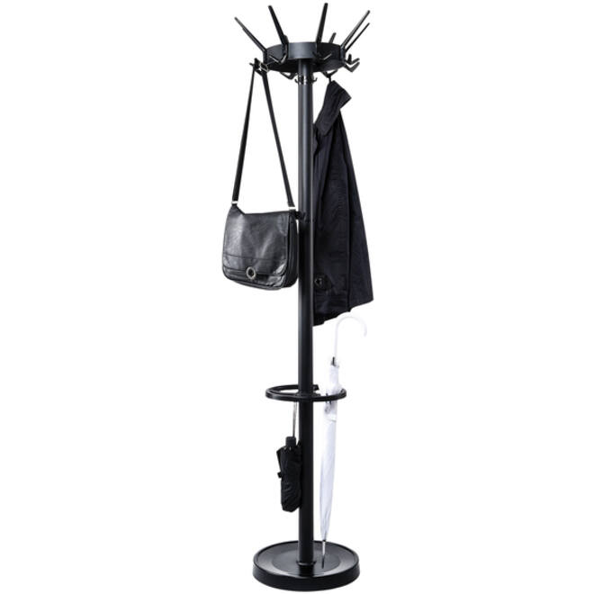 Kapstok MAUL Caligo staand 175cm 32 haken zwart RAL9004