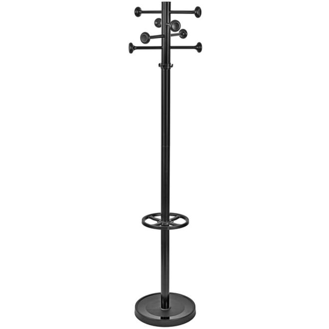 Kapstok MAUL Grando staand 175cm 16 haken zwart RAL9004