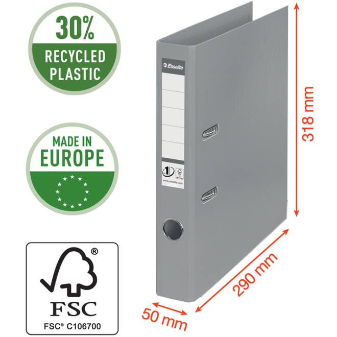 Ordner Esselte Vivida No.1 50mm PP A4 zwart