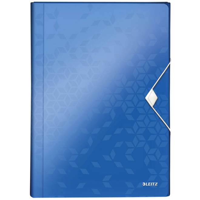 Projectmap Leitz WOW voor A4 6 vaks PP blauw