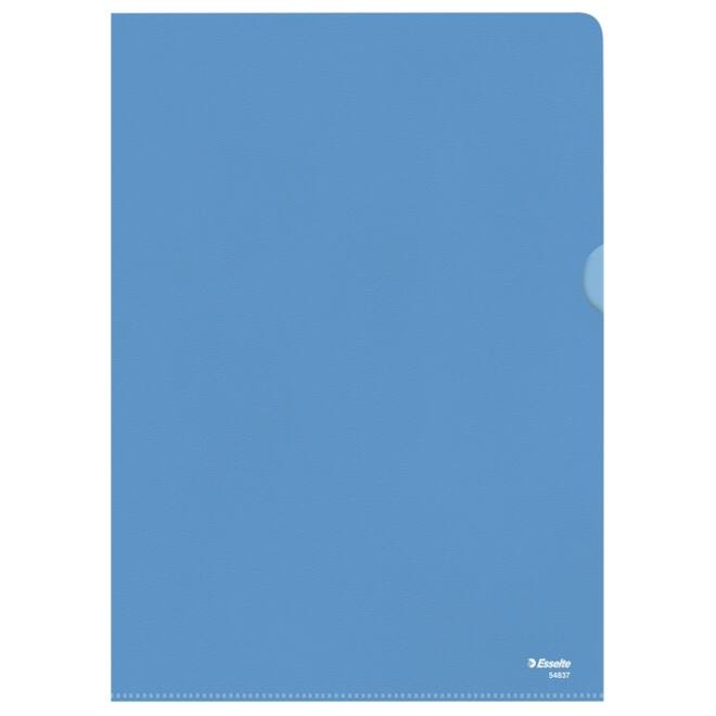 Insteekmap L-model Esselte standaard A4 0.11mm PP blauw 100 stuks
