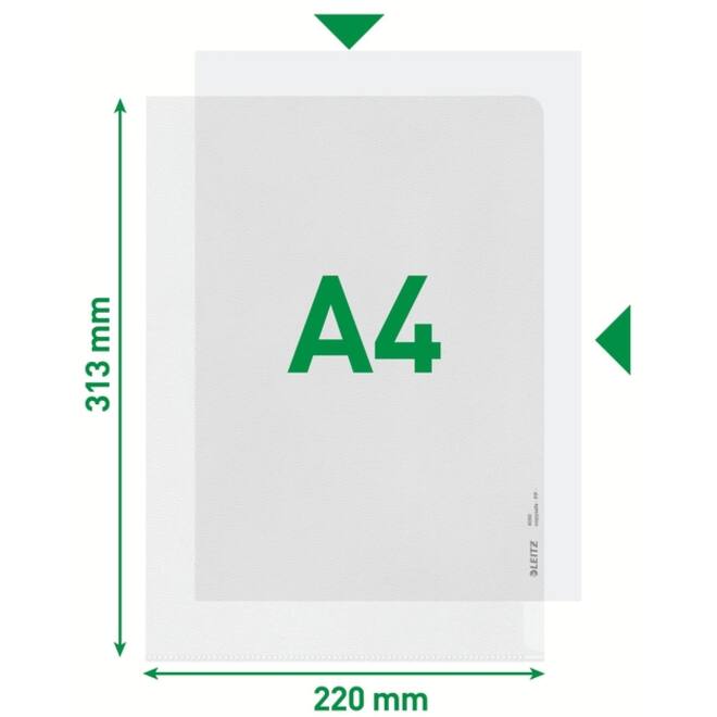 Insteekmap L-model Leitz Premium copy safe 0.17mm PP A4 transparant 100 stuks