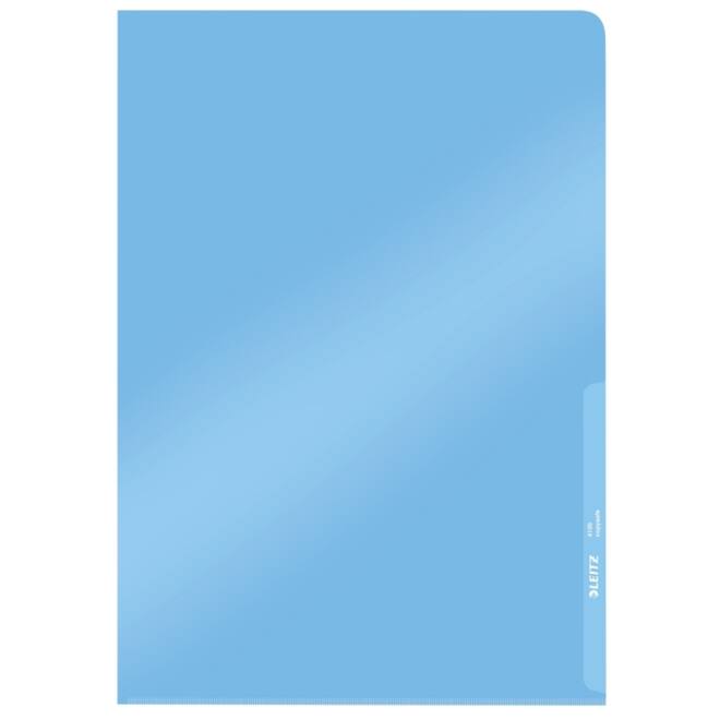 Insteekmap L-model Leitz Premium lasnaad copy safe 0.15mm PVC A4 blauw 100 stuks