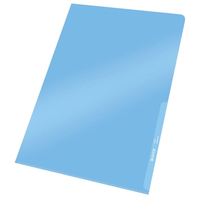 Insteekmap L-model Leitz Premium lasnaad copy safe 0.15mm PVC A4 blauw 100 stuks
