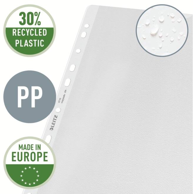 Showtas Leitz Premium copy safe 0.13mm PP A4 100 stuks