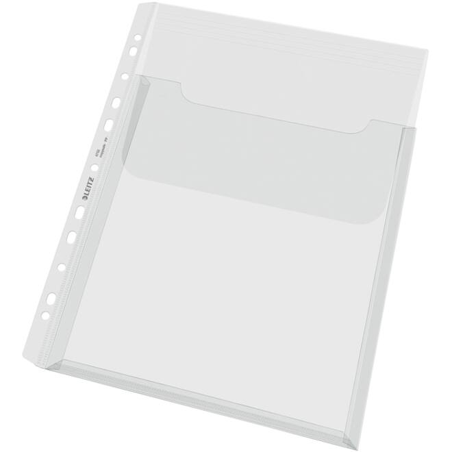 Harmonica showtas Leitz Premium met bovenklep copy safe PP A4 glashelder 5 stuks