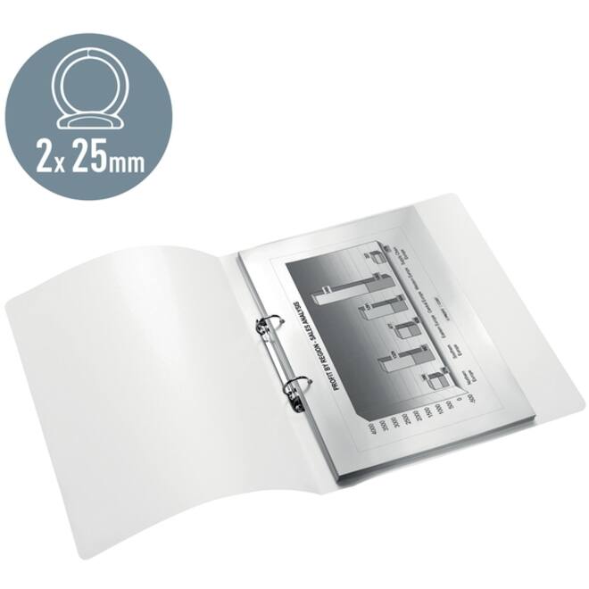 Ringband Leitz WOW A4 2-rings O-mechaniek 32mm PP groen