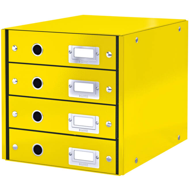 Ladenbox Leitz WOW Click & Store 4 laden geel
