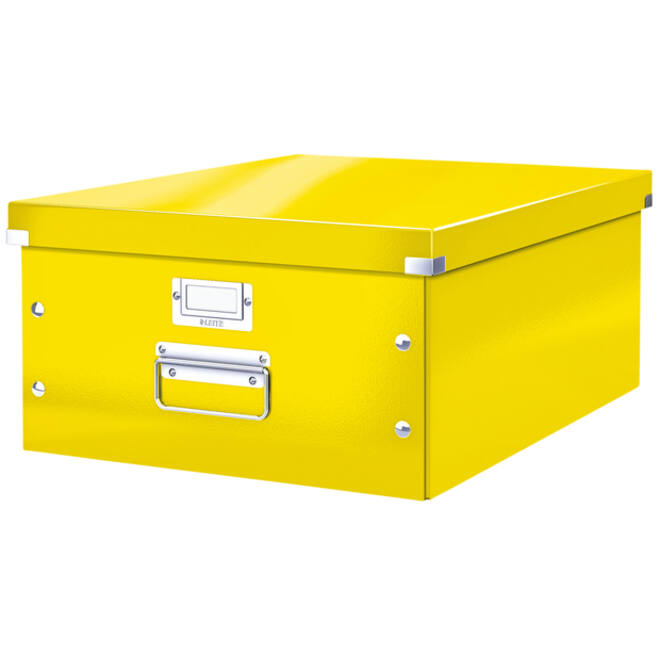 Opbergbox Leitz WOW Click & Store 369x200x482mm geel