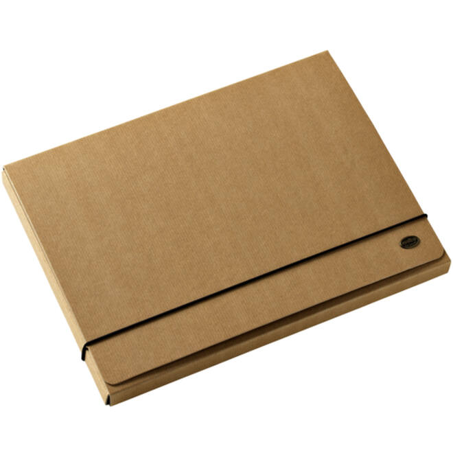 Elastobox Kraft Line A4 3 kleppen bruin