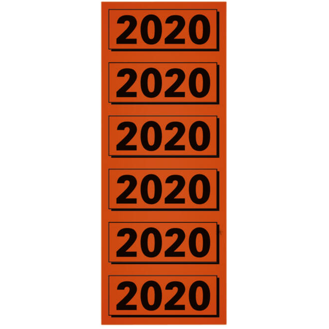 Rugetiket Elba 2020 57x25mm rood