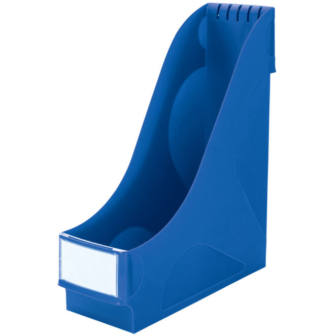 Tijdschriftencassette Leitz extra breed blauw