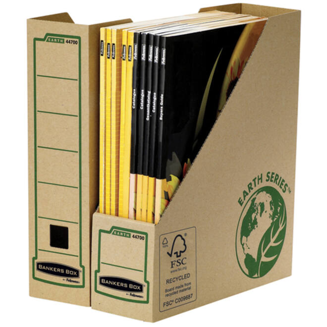Tijdschriftcassette Bankers Box Earth A4 80mm bruin