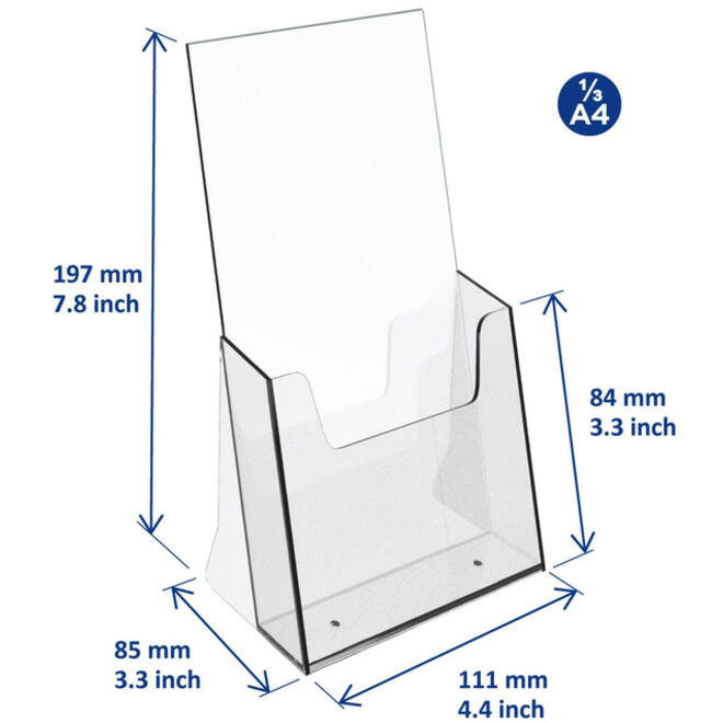 Folderhouder Europel 1/3 A4 transparant