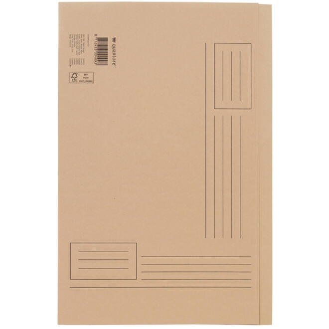 Vouwmap Quantore Folio ongelijke zijde 250gr beige