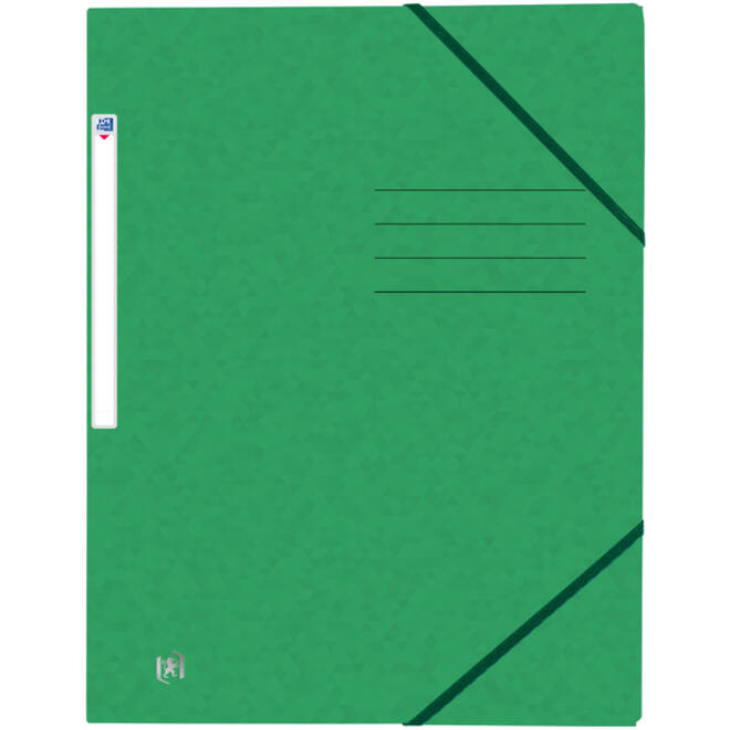 Elastomap Oxford Top File+ A4 3 kleppen 390gr groen