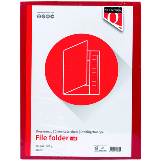 Dossiermap Quantore A4 300gr rood