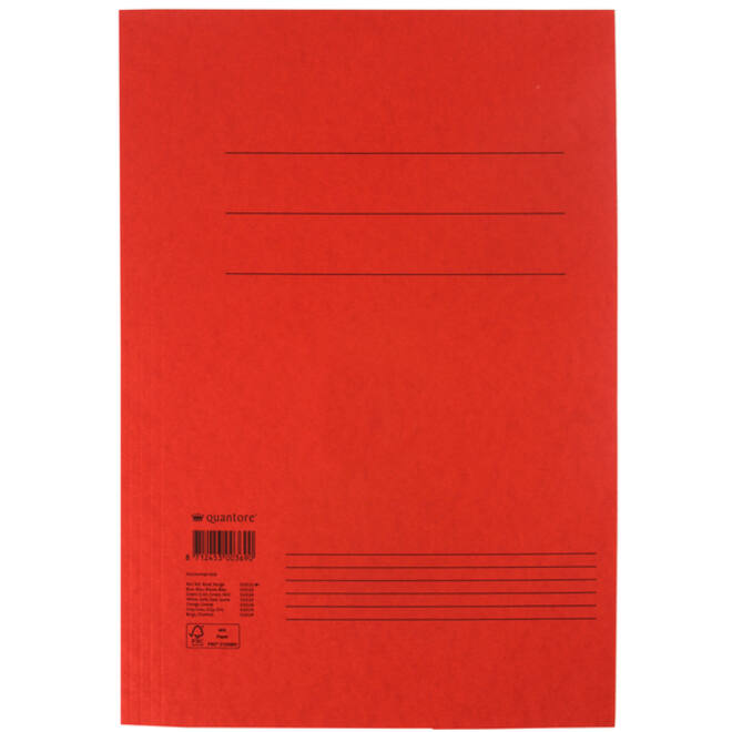 Dossiermap Quantore folio 300gr rood
