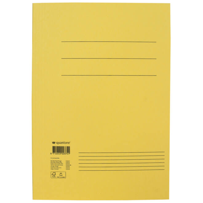 Dossiermap Quantore Folio 300gr geel