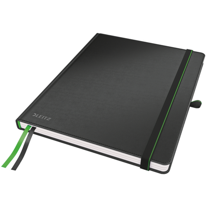 Notitieboek Leitz Complete 187x242mm 160blz 100gr lijn zwart
