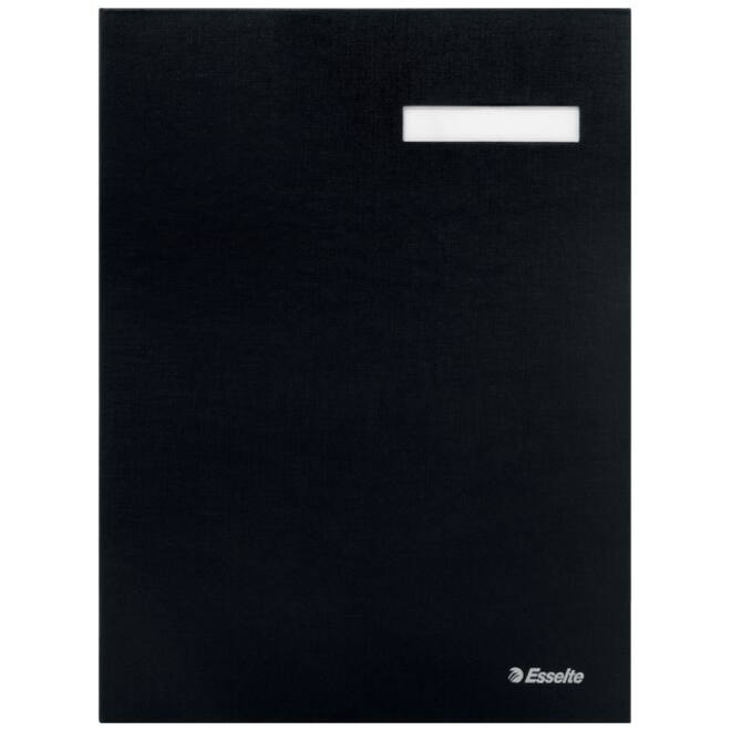 Vloeiboek Esselte 6210 karton 20 tabbladen zwart