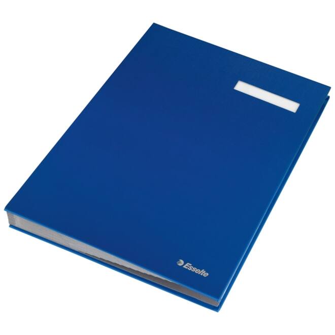 Vloeiboek Esselte karton 20 tabbladen blauw