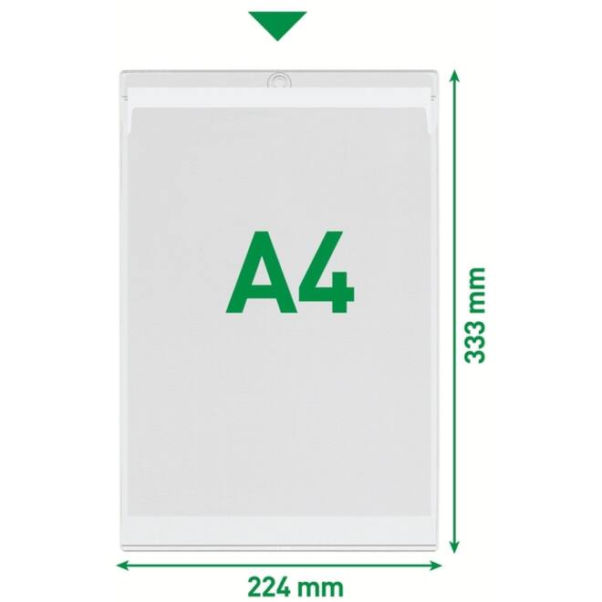 Insteekmap U-model Leitz Premium met ophangoog 0.20mm PVC A4 transparant 50 stuks