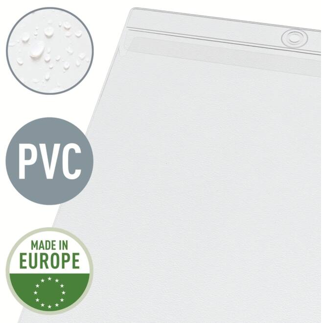 Insteekmap U-model Leitz Premium met ophangoog 0.20mm PVC A4 transparant 50 stuks