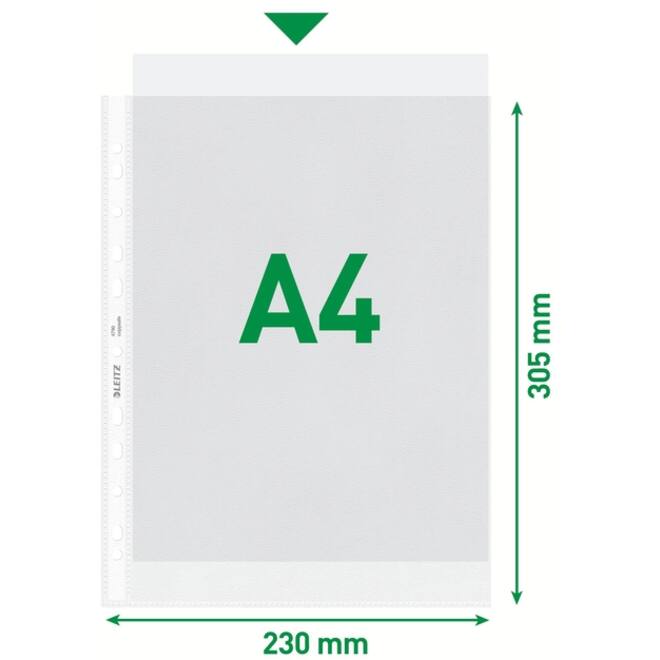 Showtas Leitz Premium standaard 11-gaats copy safe 0.085mm PP A4 transparant 100 stuks