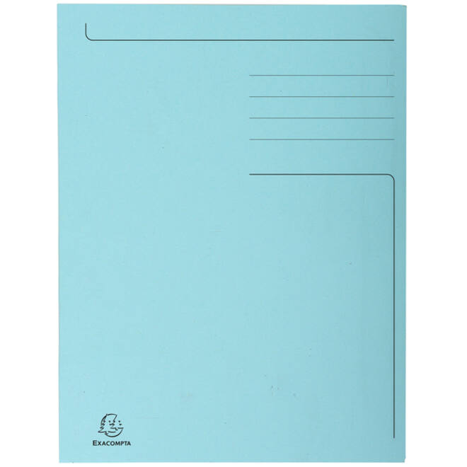 Dossiermap Exacompta Forever A4 3 kleppen 280gr blauw
