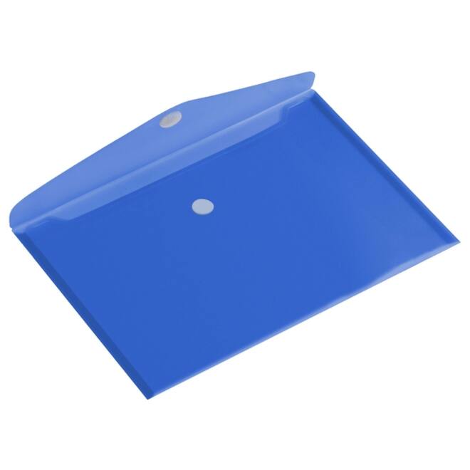 Enveloptas HF2 A4 335x240mm dwars PP transparant blauw