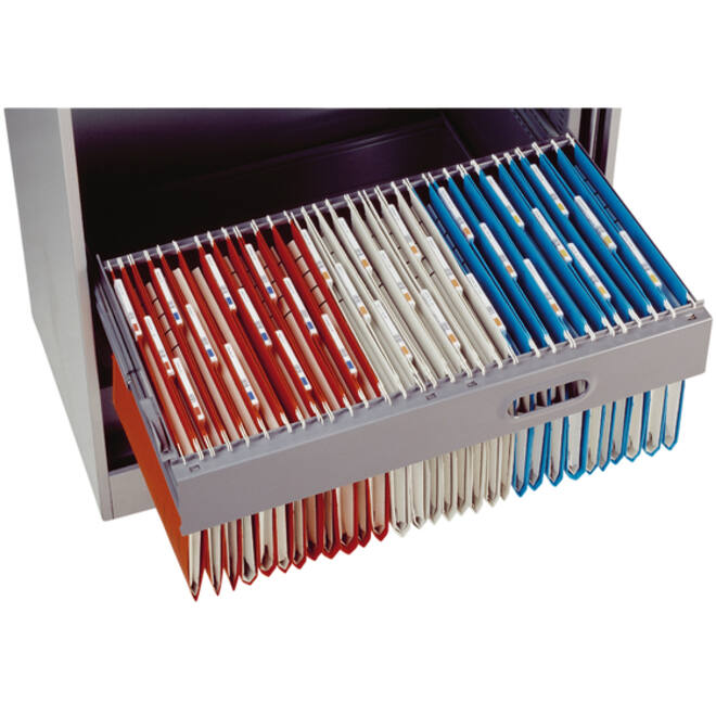 Hangmap Djois Secolor recycled lateraal voor legbord rood