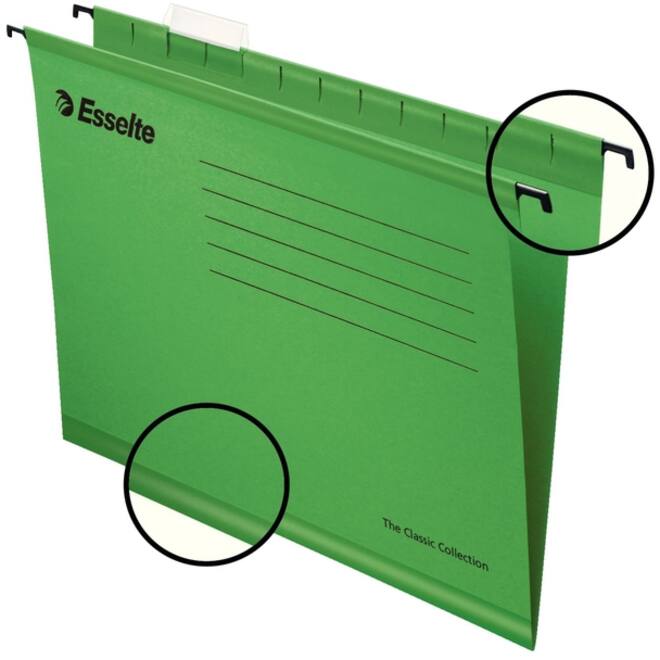 Hangmap Esselte Classic folio V-bodem groen