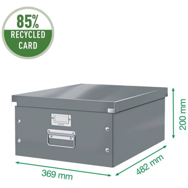 Opbergbox Leitz WOW Click & Store 350x188x450mm wit