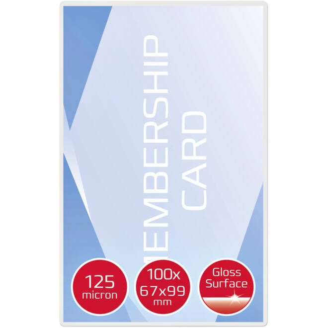 Lamineerhoes GBC badge card 67x99mm 2x125micron 100stuks